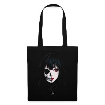 Skeletal Face Girl - Tote Bag - black - Front