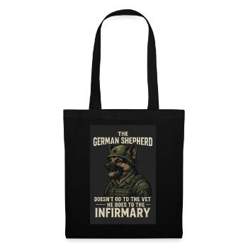 German Shepherd Tough Guy – Kein Tierarzt, - Stoffbeutel - Schwarz - Vorne