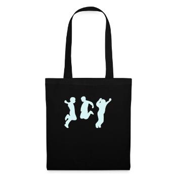 personnes sautant - Sac en tissu - noir - Devant