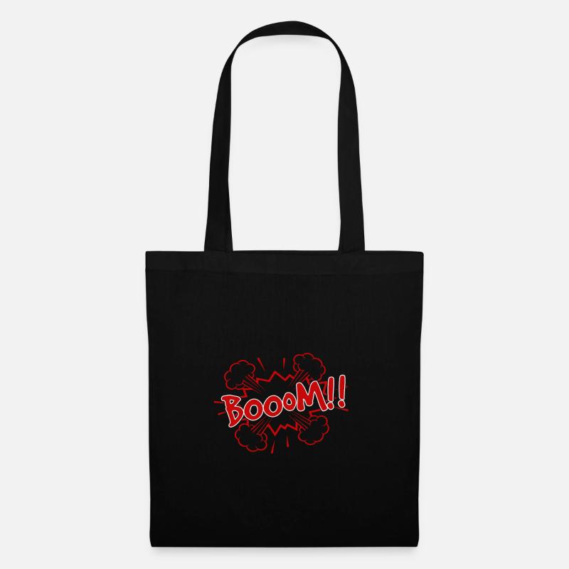 comic Boom - Stoffbeutel - Schwarz