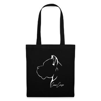 CANE CORSO Profil Chiens Chien Wilsigns - Sac en tissu - noir - Devant