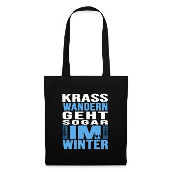 Wandern Wanderstock Winterwandern - Stoffbeutel - Schwarz - Vorne