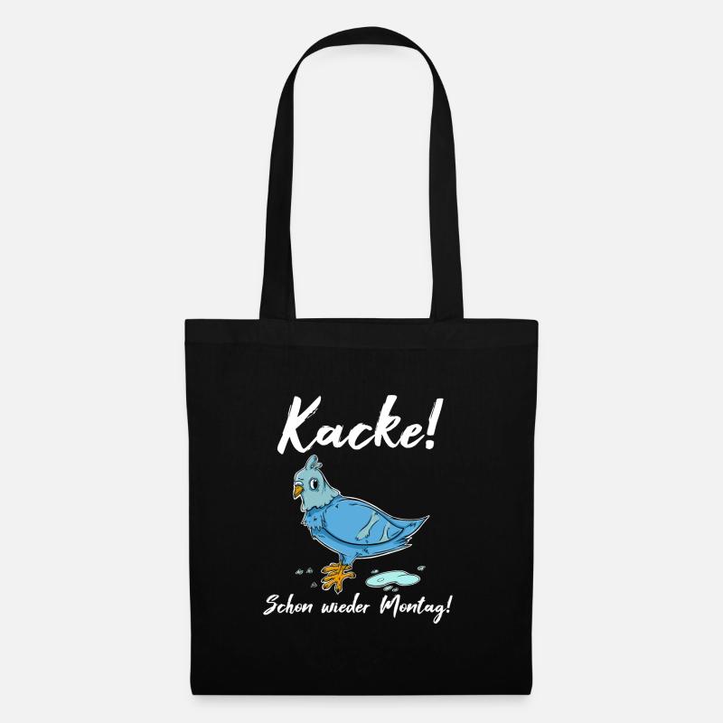 Kacke! Schon wieder Montag - Stoffbeutel - Schwarz