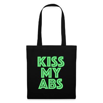 Embrasse mes abdos | Entraînement abdominal, musculation, fitness - Sac en tissu - noir - Devant