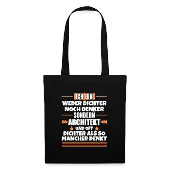 Ni poète ni penseur, mais architecte - Sac en tissu - noir - Devant