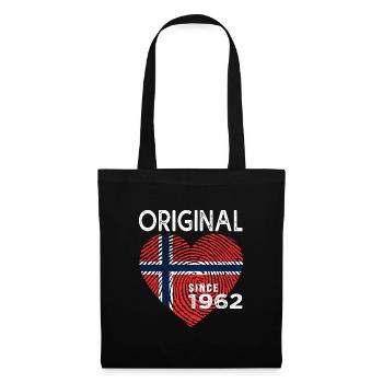 Birthday 1962 Original since 1962 Norway - Tote Bag - black - Front