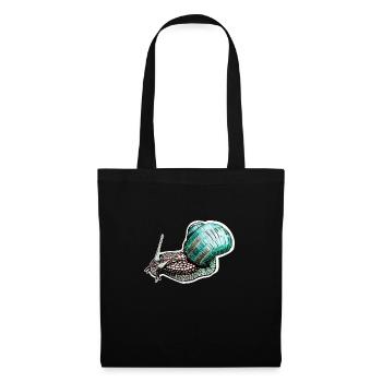 Snail with snail shell - Tote Bag - black - Front