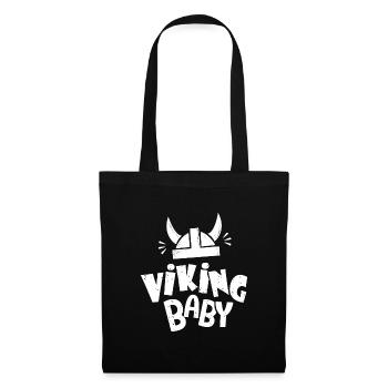 vikinger baby bébé danemark suéde norvége finlande - Sac en tissu - noir - Devant