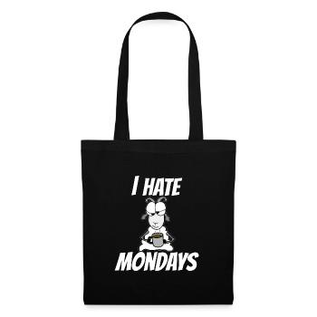 Montag - I hate Mondays - Stoffbeutel - Schwarz - Vorne