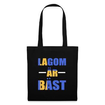 Suède Lagom suédois - Sac en tissu - noir - Devant