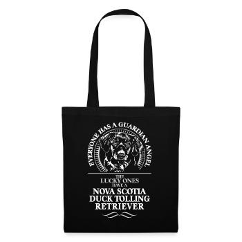 Nouvelle-Écosse bichon frisé ange gardien - Sac en tissu - noir - Devant