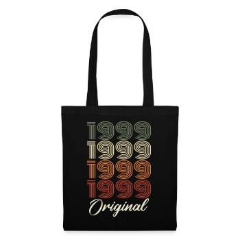 1999 Original Vintage Geburtstagsgeschenk 1999 - Stoffbeutel - Schwarz - Vorne