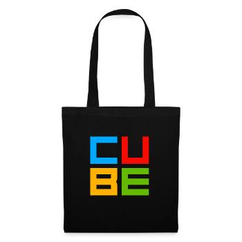 CUBE - Sac en tissu - noir - Devant
