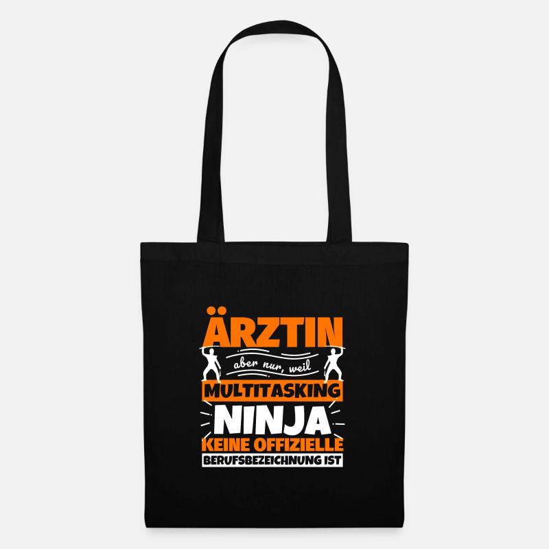 Ärztin - Stoffbeutel - Schwarz