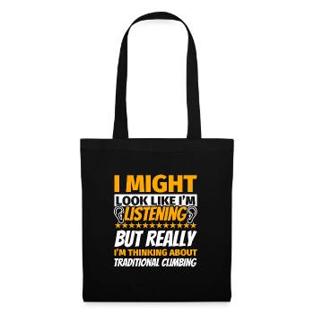 Cadeau amusant d’escalade traditionnelle - Sac en tissu - noir - Devant