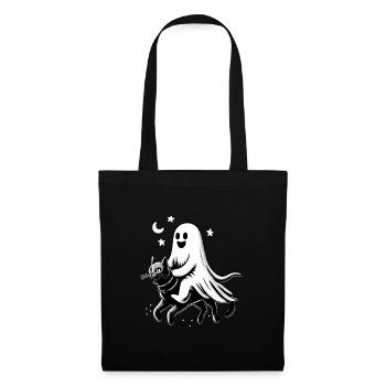 Ghost Riding Chat noir Drôles d’animaux - Sac en tissu - noir - Devant