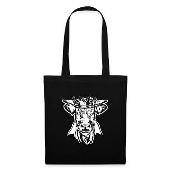 Cow Crown Ox Bull Pasture Animal Wilsigns - Tote Bag - black - Front