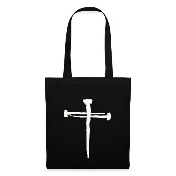 Croix de clous - Sac en tissu - noir - Devant