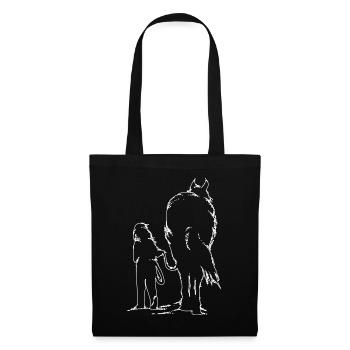 Girl with Horse Pferd - Tote Bag - black - Front