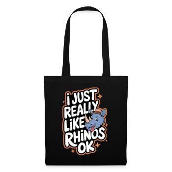 Rhinocéros Rhinocéros - Sac en tissu - noir - Devant