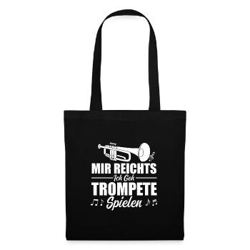 I've had enough, I'm going to play the trumpet - Tote Bag - black - Front