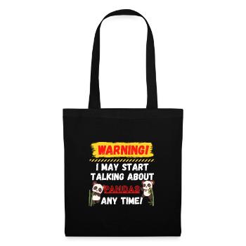 Warning Pandas - Tote Bag - black - Front
