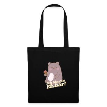 Eisbär, Ich bin ein Eisbär! - Stoffbeutel - Schwarz - Vorne