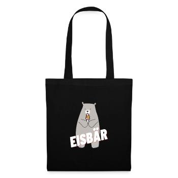 Eisbär, Ich bin ein Eisbär! - Stoffbeutel - Schwarz - Vorne