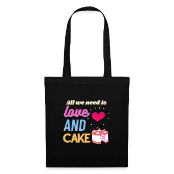 All we need is love and cake - Tote Bag - black - Front