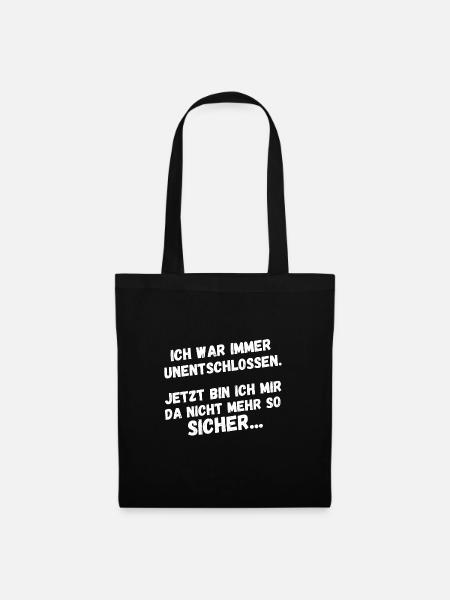 Unentschlossen - Stoffbeutel - Schwarz