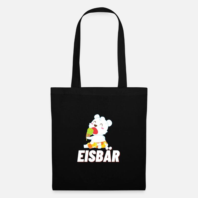 Eisbär - Stoffbeutel - Schwarz