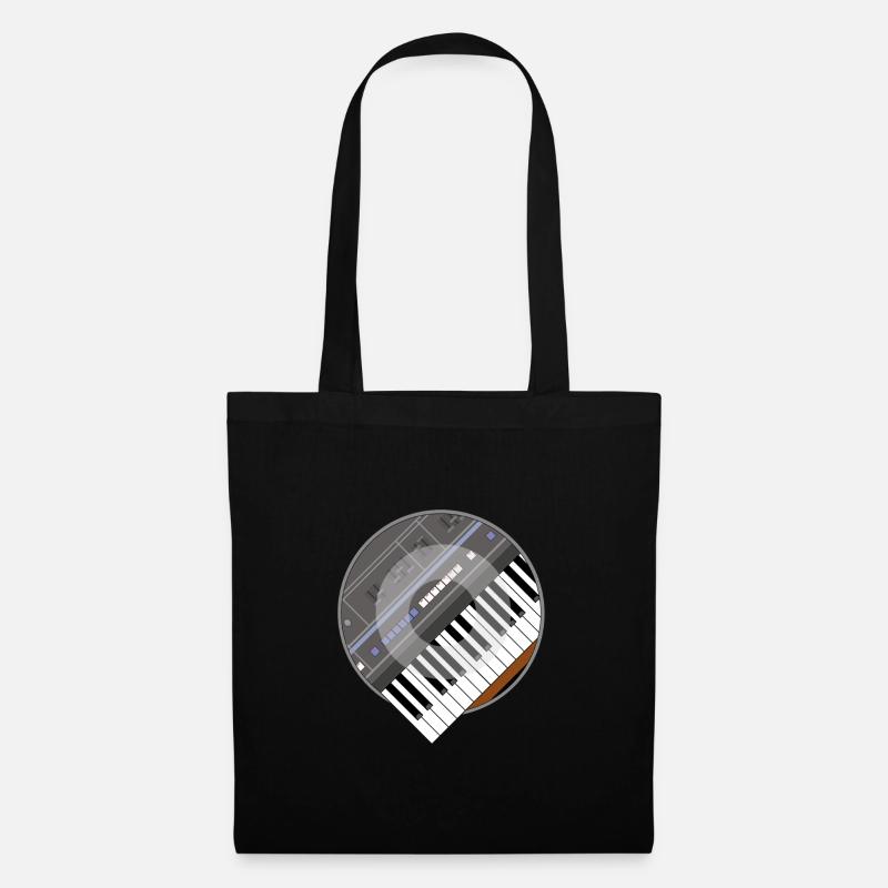 electro synth - Tote Bag - black
