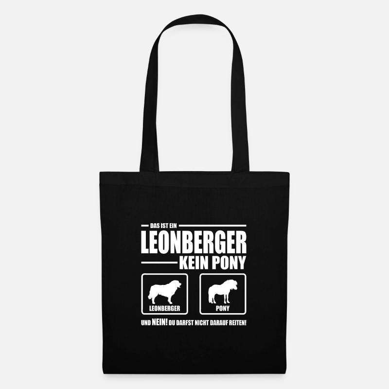 LEONBERGER kein Pony Wilsigns Hundespruch Hund - Stoffbeutel - Schwarz