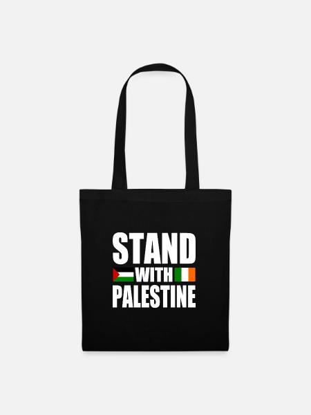 Stand with palestine - Stoffbeutel - Schwarz