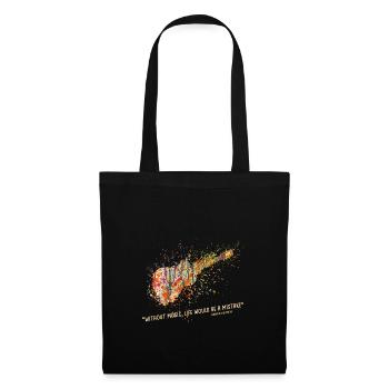 gitarre gitarrist Geschenk - Stoffbeutel - Schwarz - Vorne