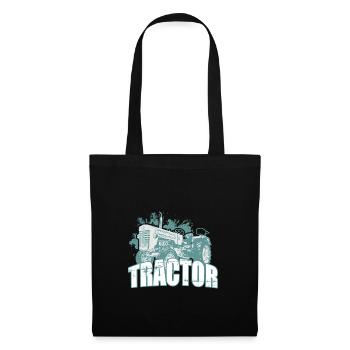 Traktor - Stoffbeutel - Schwarz - Vorne