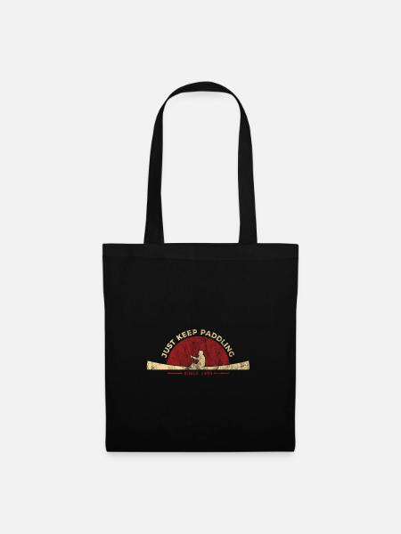 Kanu-Paddel-Geschenk - Stoffbeutel - Schwarz