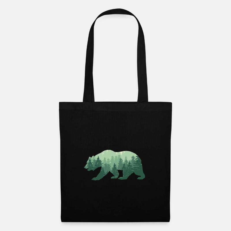 Natur Bär - Stoffbeutel - Schwarz