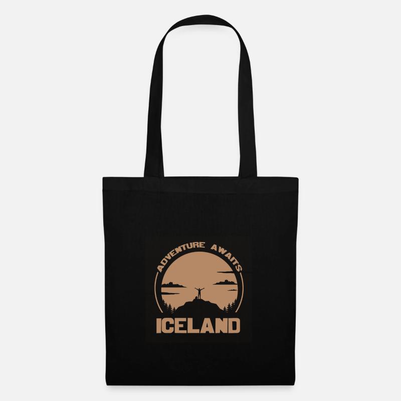 Islande - Sac en tissu - noir