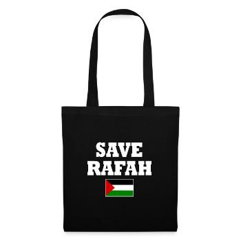 Save rafah - Sac en tissu - noir - Devant