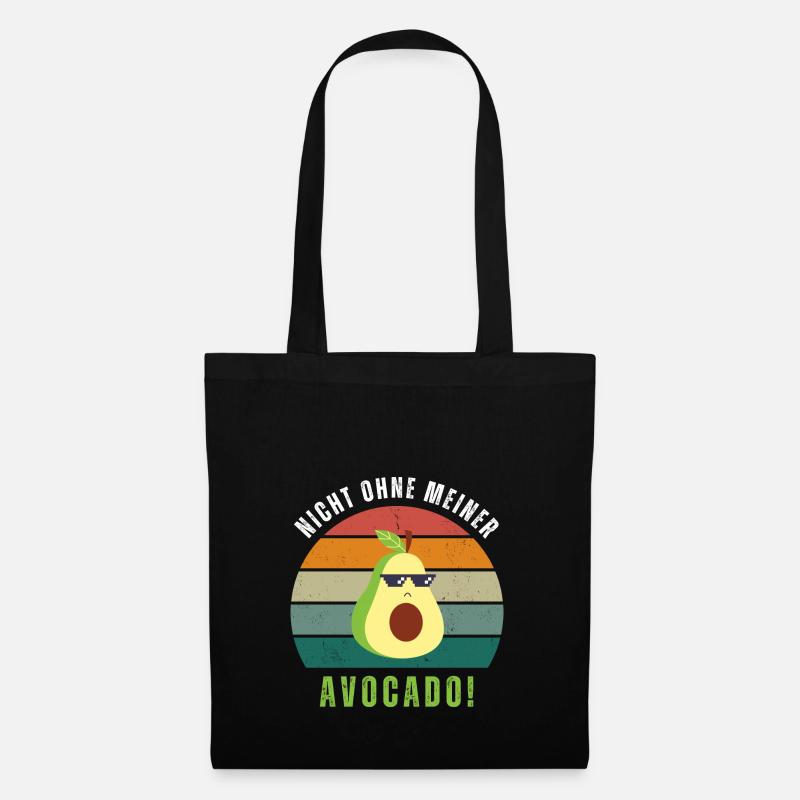 Nicht ohne meine Avocado! - Stoffbeutel - Schwarz