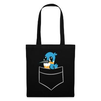 Kingfisher - Dans la poche poitrine / poche chemise - Sac en tissu - noir - Devant