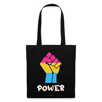 Power Pansexual Pride Fist Design for Equality - Tote Bag - black - Front