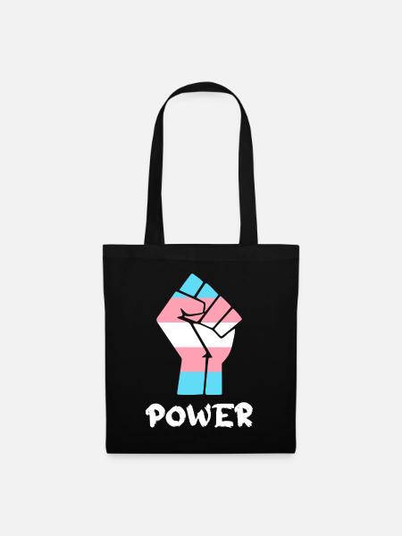 Power Trans Pride Faustdesign für Equality - Stoffbeutel - Schwarz