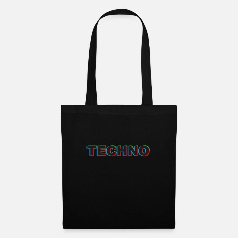 Techno - Stoffbeutel - Schwarz