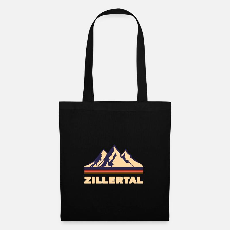 zillertal Berge Geschenk Tirol - Stoffbeutel - Schwarz