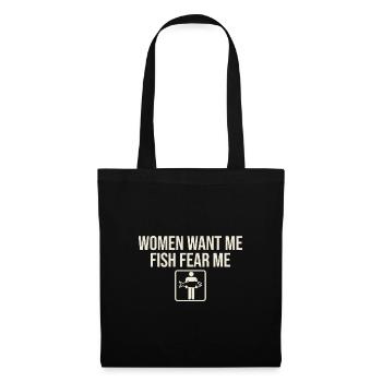 women want me fish fear me - Tote Bag - black - Front
