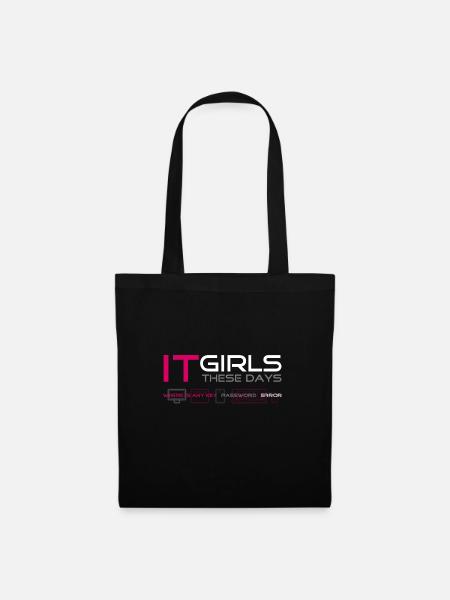 IT Mädchen Pink - Stoffbeutel - Schwarz