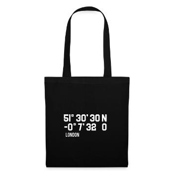 London coordinates - Tote Bag - black - Front