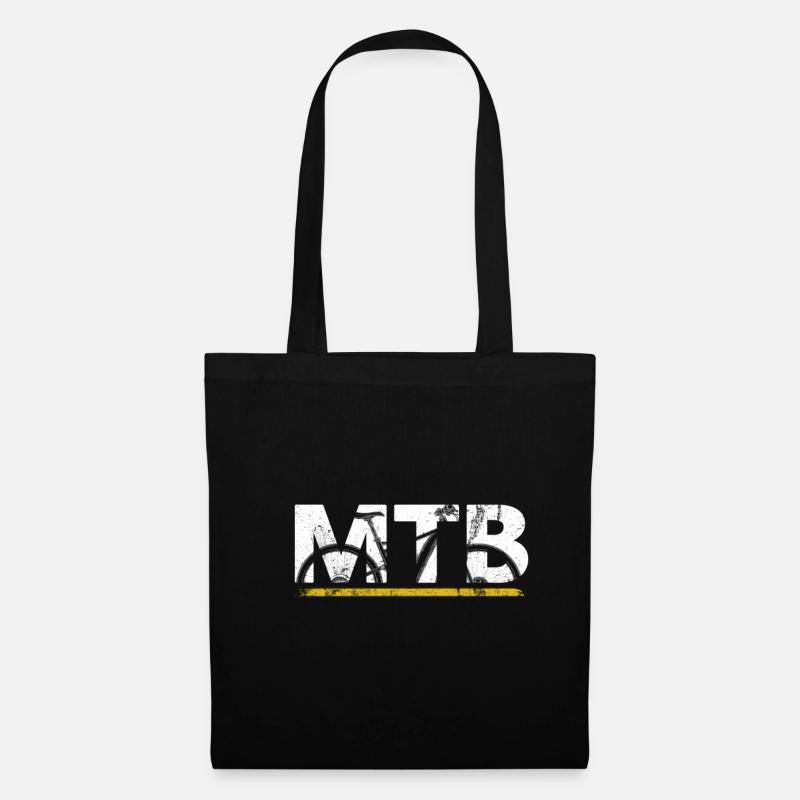 MTB Mountainbiker Biken | Geschenkidee - Stoffbeutel - Schwarz